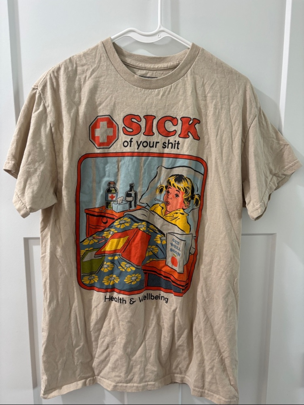 Sick of Your Shit Graphic Tee - Beige
